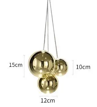 DecorBites™ Glass Ball LED Pendant Chandelier for Modern Spaces