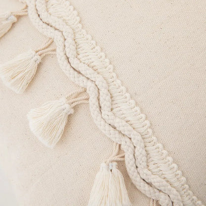 DecorBites™ Boho Macrame Woven Cushion Cover for Home Decor, Comfy Farmhouse Pillow Case