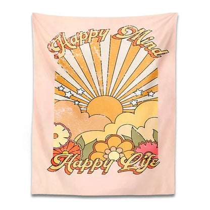 DecorBites™ 70s Girl Sunset Tapestry Wall Hanging for Boho Living Room Bedroom Decor