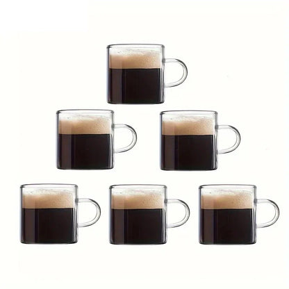 DecorBites™ 6PCS Glass Espresso Cups - 120ML 4OZ
