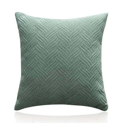 DecorBites™ Blue Wave Crimping Quilted Cushion Cover for Home Sofa Bed Decor