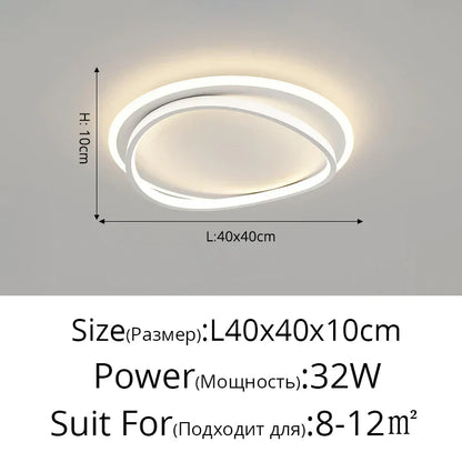 DecorBites™ Geometric Square LED Ceiling Light with Remote Control for Study Living Room Bedroom