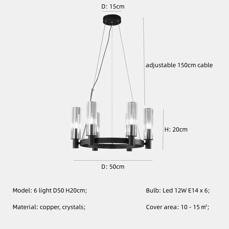 DecorBites™ Crystal Chandelier Pendant Lights - Luxury LED Lighting for Living Room