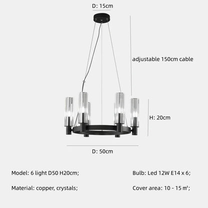DecorBites™ Crystal Chandelier Pendant Lights - Luxury LED Lighting for Living Room