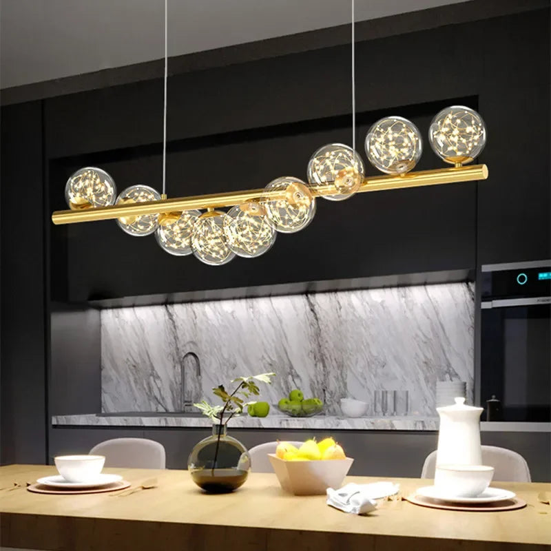 DecorBites™ Glass Balls LED Ceiling Chandeliers G9 Pendant Lights for Home Decor