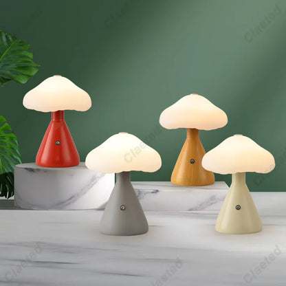DecorBites™ LED Mushroom Night Light Touch Switch Bedside Lamp Kid's Room Decor