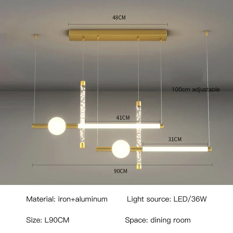 DecorBites™ Black Gold Pendant Lamp | Modern Indoor Light for Dining Room & Kitchen