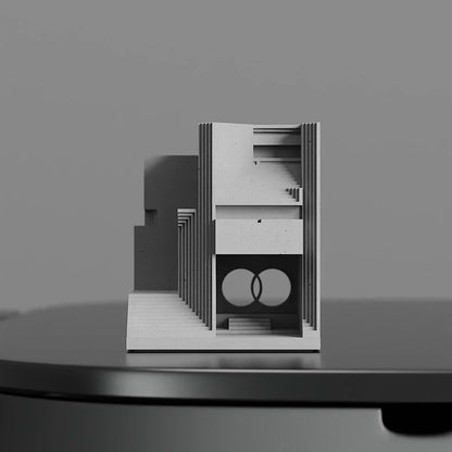 DecorBites™ Concrete Home Decoration: Brian Family Cemetery Model for Living Room Desktop.
