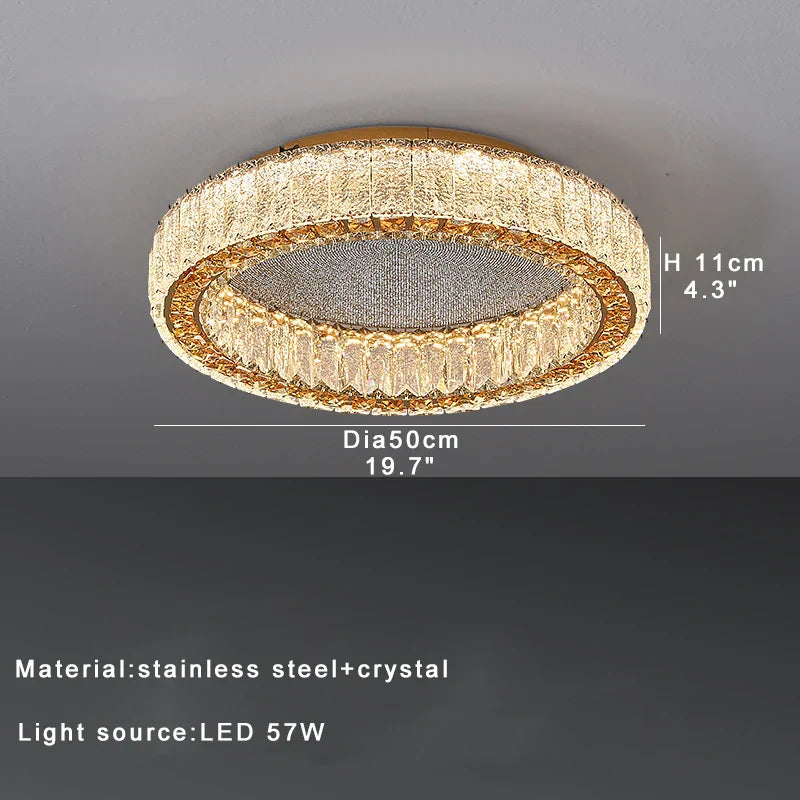 DecorBites™ Crystal Ceiling Lamp: Luxury Postmodern Design for Living Room & Bedroom