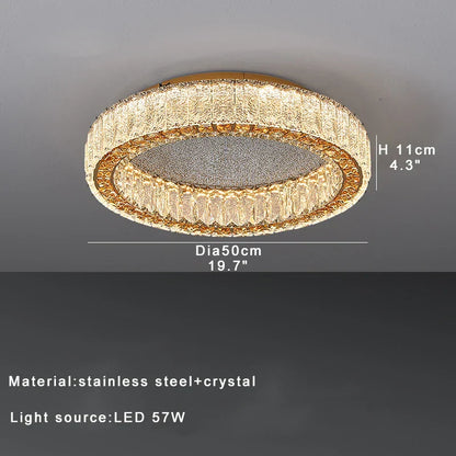DecorBites™ Crystal Ceiling Lamp: Luxury Postmodern Design for Living Room & Bedroom