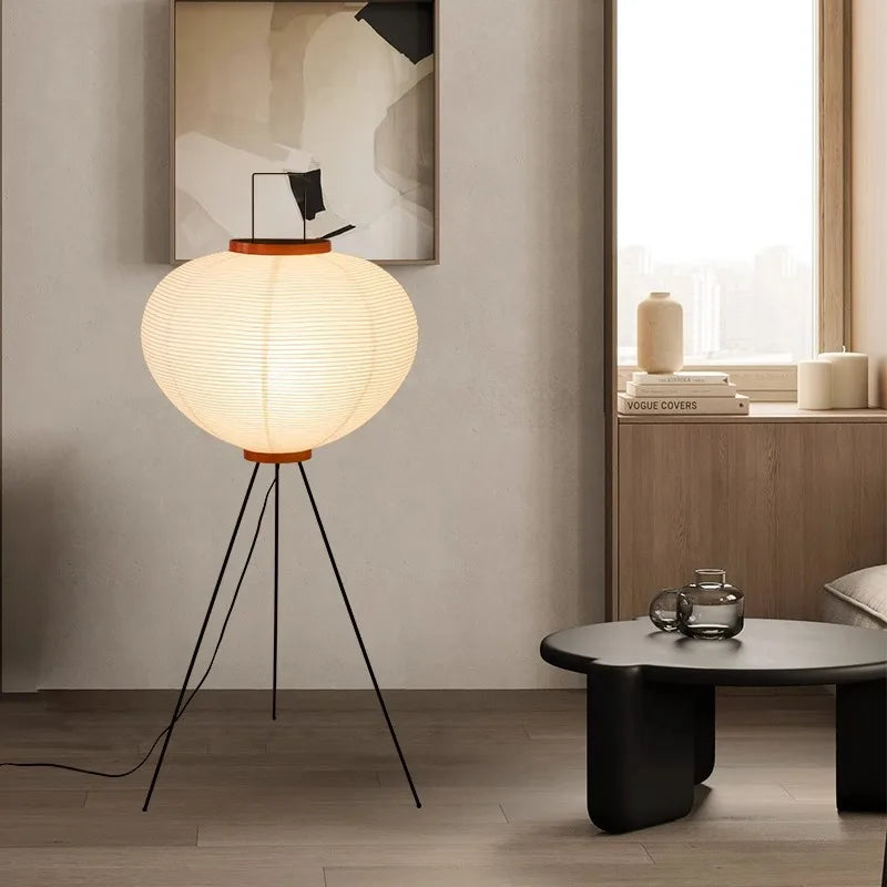 ™ Japanese Rice Paper LED Floor Lamp Retro Standing Light