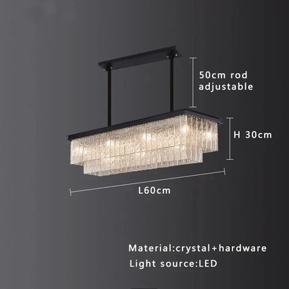 DecorBites™ Elegant Crystal Glass Chandelier for Luxury Home Decor