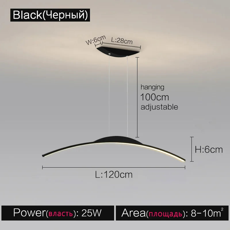DecorBites™ Black Line Chandelier: Elegant Salon Design, Luxury Lighting for Home and Restaurant