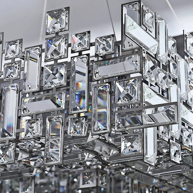 DecorBites™ Crystal Chandelier: Designer Luxury Ceiling Lamp for Living Room, Bedroom, Dining Table