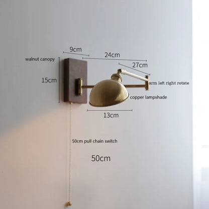 DecorBites™ Ceramic LED Wall Light with Copper Arm, Modern Design, Up Down Lampshade