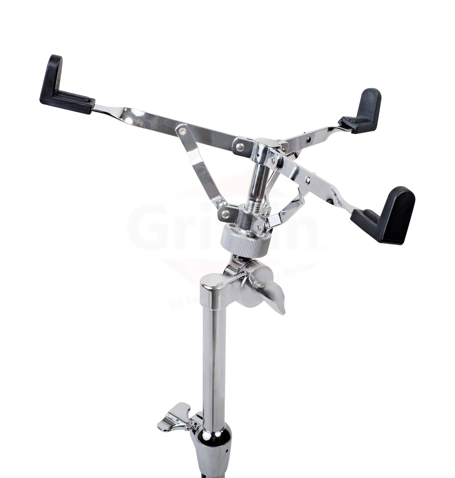 GRIFFIN Concert Stand-Up Snare Drum Stands (2-Pack) - Tall Adjustable Chrome Stand for Practice Pads & Drums - Extended-Height Hardware Mount Holder with Basket Clamp
