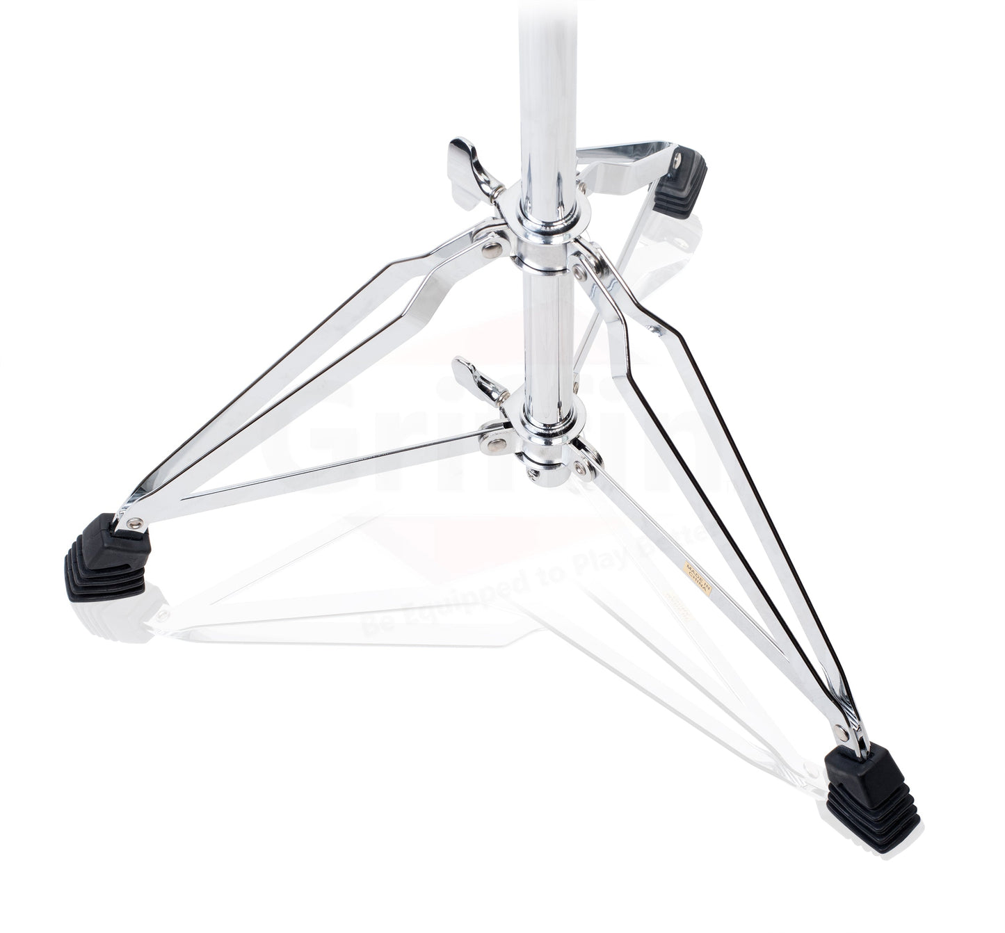 GRIFFIN Concert Stand-Up Snare Drum Stands (2-Pack) - Tall Adjustable Chrome Stand for Practice Pads & Drums - Extended-Height Hardware Mount Holder with Basket Clamp