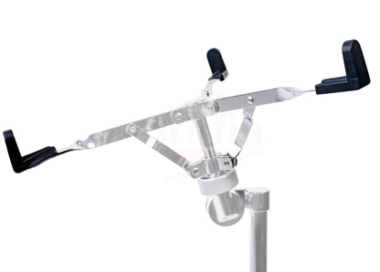 2-PACK- Concert Stand Up Snare Drum Stands by GRIFFIN | Tall Adjustable Chrome Height Stand For Drummers Percussion Practice Pads & Drums | Extended Height Drum Hardware Mount Holder With Basket Clamp