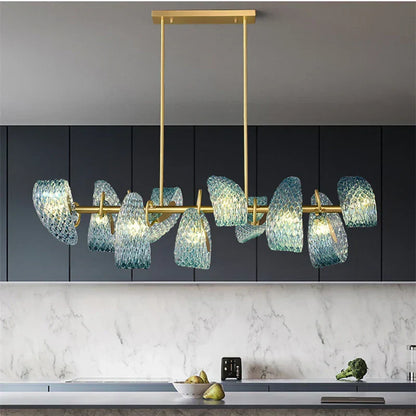 DecorBites™ Blue Glass LED Pendant Lamps for Home Decor and Lighting Innovation