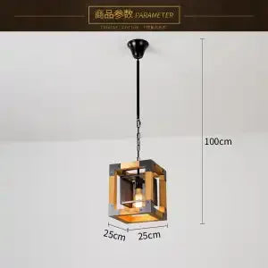DecorBites™ 6-Head Industrial Style Pendant Lamp - Retro Solid Wood Iron Table Light
