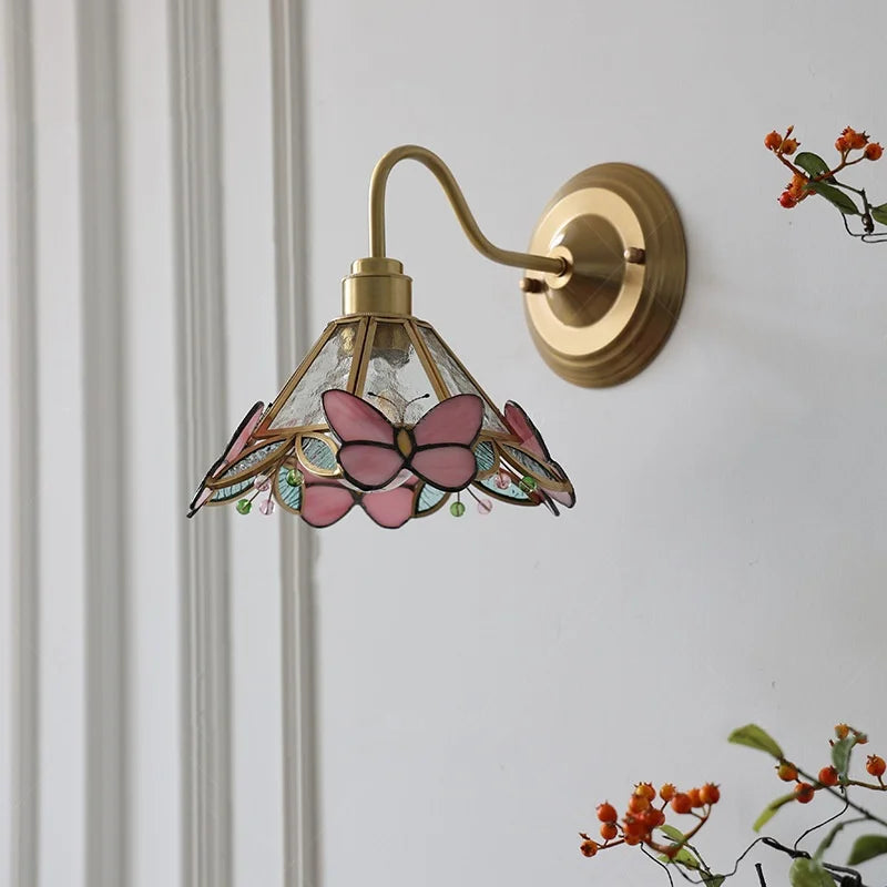 DecorBites™ Clear Glass LED Wall Sconce Nordic Modern Brass Light Fixture Applique Murale
