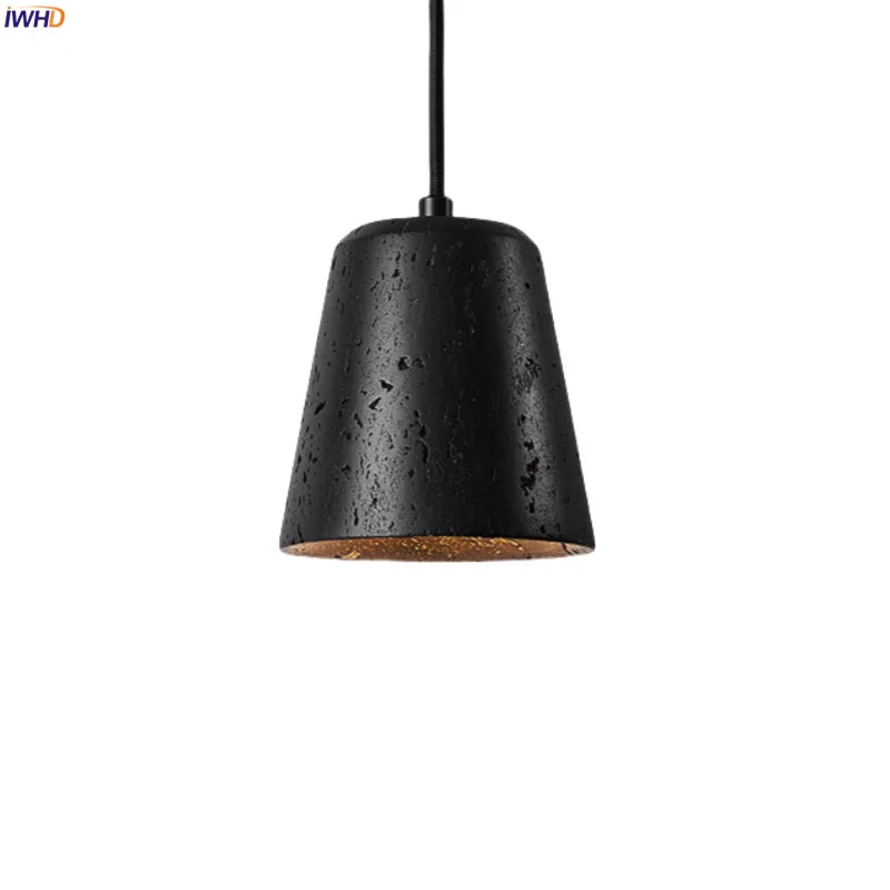 DecorBites™ Black Travertine Pendant Light - Nordic Minimalism LED Pendant Lamps for Living Dining Room