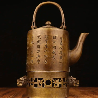DecorBites™ Antique Collection: Charcoal Fire Stoves, Warm Wine Pots, Copper Teapots & Home Decor