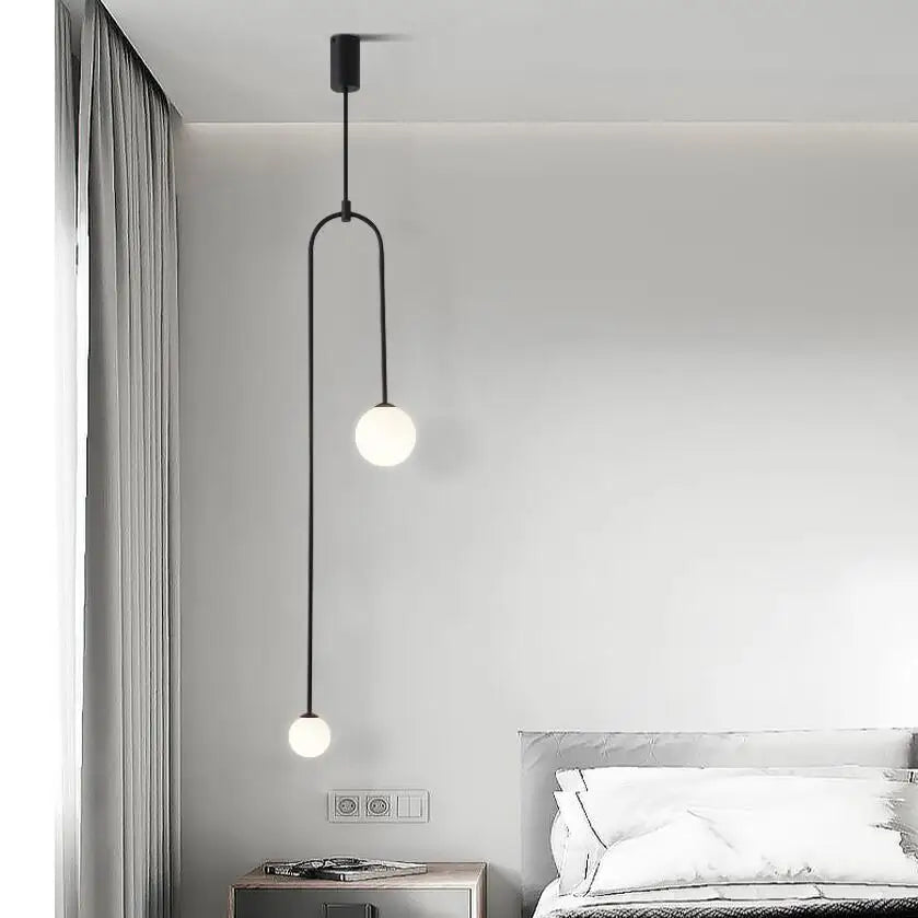 DecorBites™ Glass Ball Brass Pendant Lights LED for Restaurant and Bedroom Lighting