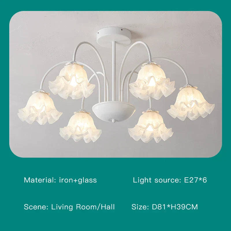 DecorBites™ 2024 Modern Green White Chandelier Ceiling Hanging Lamp for Living Room Dining Bedroom