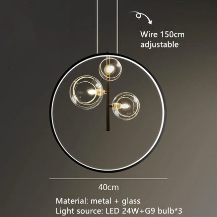 DecorBites™ Clear Glass Bubble Chandelier LED Hanglamp G9 Loft Deco Lighting