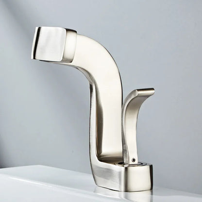 DecorBites™ Gold Brass Basin Faucet Cold Hot Water Mixer Sink Tap Deck Mount