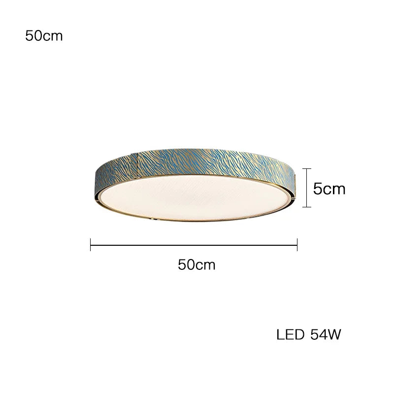 DecorBites™ Blue Copper Crystal LED Ceiling Chandelier for Dinning Room