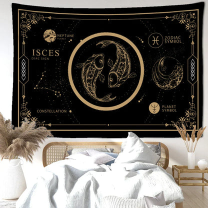 DecorBites™ Constellation Tarot Tapestry Wall Hanging for Home Décor vibes and Witchy Aesthetics
