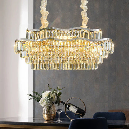 DecorBites™ Crystal Chandelier LED Lighting for Luxury Living Room, Bedroom, Dining Room