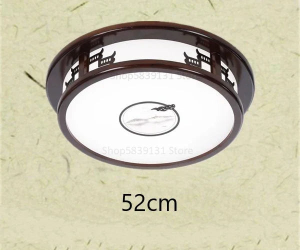 DecorBites™ Antique Style Solid Wood Led Ceiling Light for Living Room Bedroom & Study