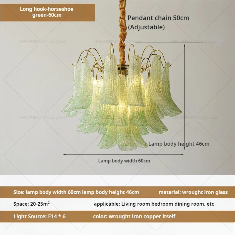 DecorBites™ Crystal Chandelier: French Light Luxury Retro Color Living Room Villa Dining Room Lamps
