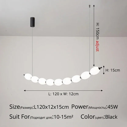 DecorBites™ Bead Nordic Chandelier: Stylish Dining Room Pendant Light for Bar Table Adding Ambiance