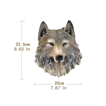 DecorBites™ Animal Head Wall Hanger: Decorative Resin Wildlife Hook Rack Statue
