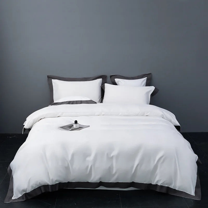 DecorBites™ Brushed Hotel Style Bedding Sets - Solid Color Duvet Set, Skin Friendly, Single Double