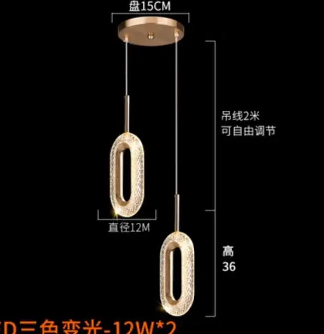 DecorBites™ Bedside Pendant Lights | Modern Indoor Chandelier for Bedroom Ceiling Decor