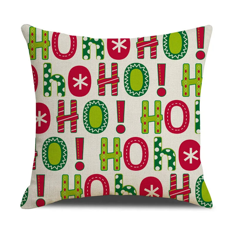 DecorBites™ Christmas Deer Linen Cushion Cover - Home Decor Sofa Pillowcase