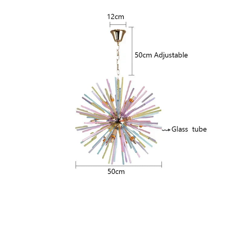 DecorBites™ Dandelion Chandelier Glass Hanging Lighting for Kids Room, Bedroom, Dining Room