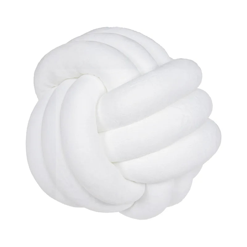 DecorBites™ Knot Ball Short Plush Throw Pillow for Home Décor and Comfort