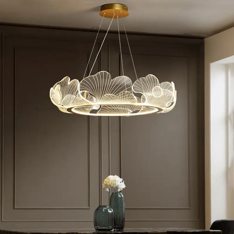 DecorBites™ Ginkgo Leaf Chandelier Nordic Pendant Light for Living Dining Bedroom