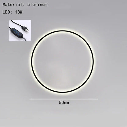 DecorBites™ Black Gold Dimmable Wall Light USB Plug Bedroom Sconce