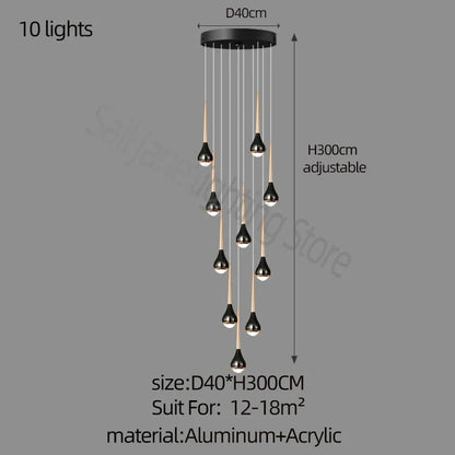 DecorBites™ Luxe Loft Chandelier: Nordic Modern Style for Living Room, Hotel, or Apartment