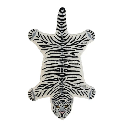 DecorBites™ Boho Black Bear Rug 80x120cm: Hand Tufted Animal Shaped Area Carpet