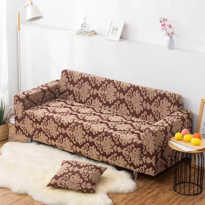 DecorBites™ 3D Solid Embossed Thick Sofa Cover Slipcovers - Spandex Stretch Couch Case