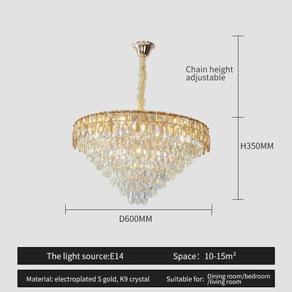 DecorBites™ Crystal Chandelier LED Light Modern Luxury Designer for Main Living Room & Hotel