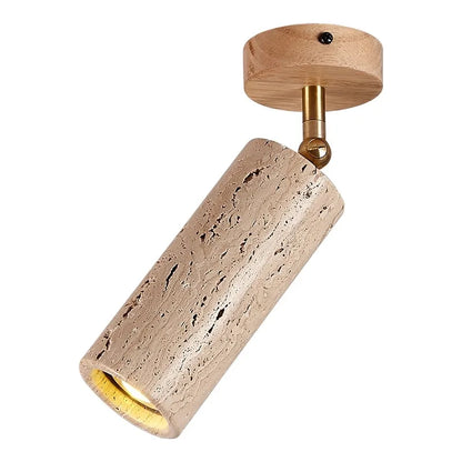 DecorBites™ LED Natural Stone Spotlights for Ceiling and Wall, Walnut Log Wood, E27 Bulb